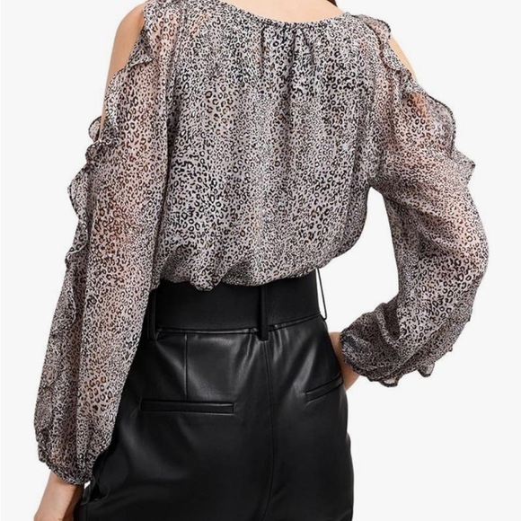 1 State Chiffon Blouse Cold Shoulder Top - Picture 2 of 8